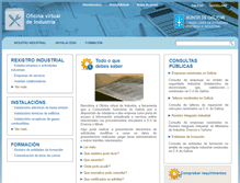 Tablet Screenshot of oficinavirtualindustria.xunta.es